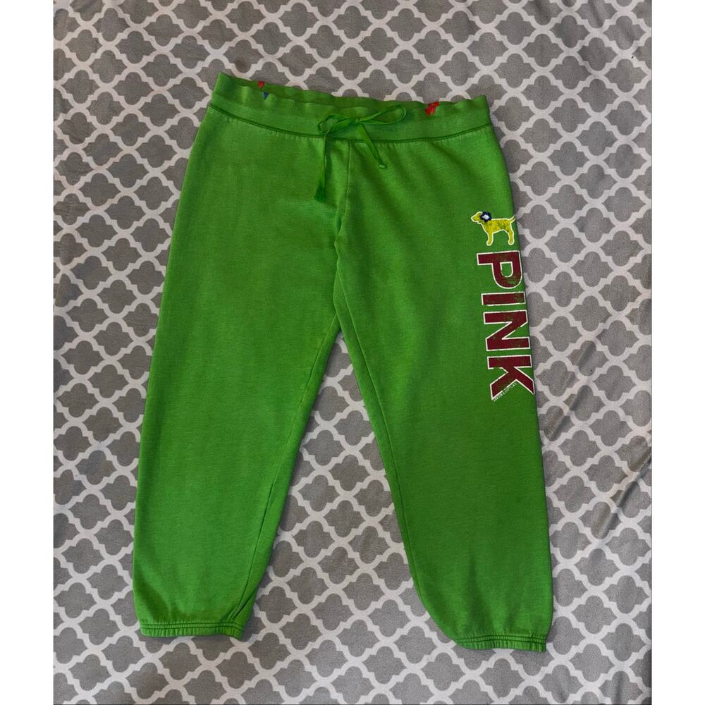 Y2K PINK VS cropped sweatpants